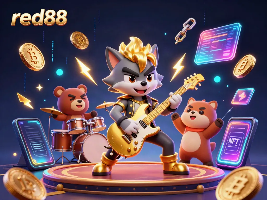 Engage with red88's vibrant casino experience featuring cartoon characters and thrilling gaming elements.