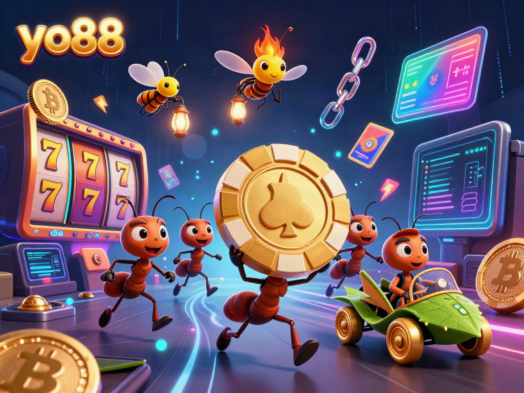 Join the yo88 adventure as ants embark on a thrilling heist in a vibrant casino world.