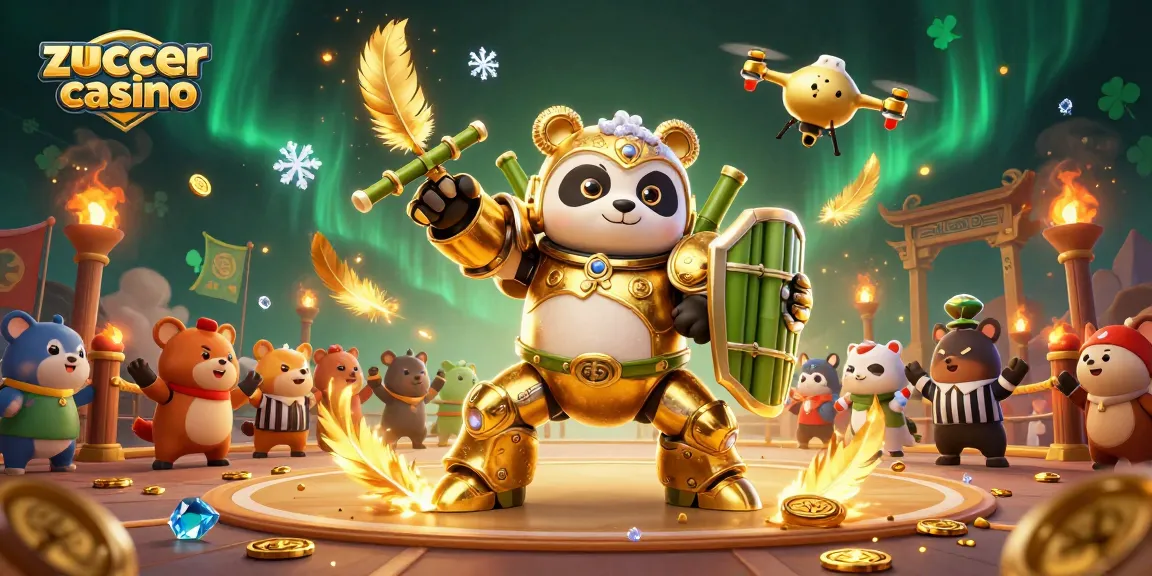 Experience thrilling gameplay at Zoccer Casino with dynamic 3D characters and vibrant casino elements.