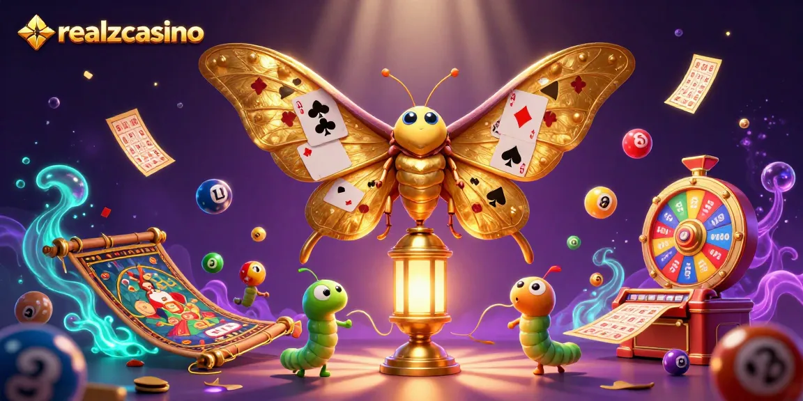 Erlebe die spannenden Casino-Szenen bei realzcasino mit dynamischen Lotteriebällen und einem goldenen Bingo-Karten-Display.