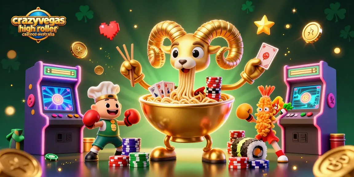 Experience the thrill of crazyvegas high roller casinos australia with vibrant 3D characters in a dynamic gaming scene.